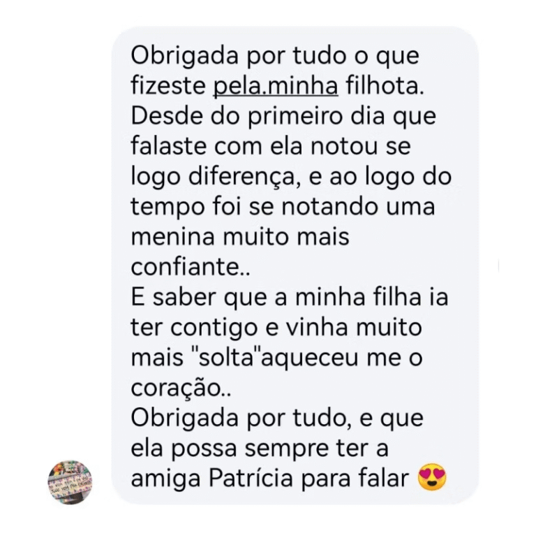 Home Feedback Cliente Patrícia Camacho